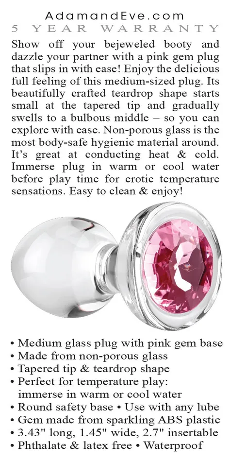 Sale Specials Anal | Pink Gem Glass Plug - Pink