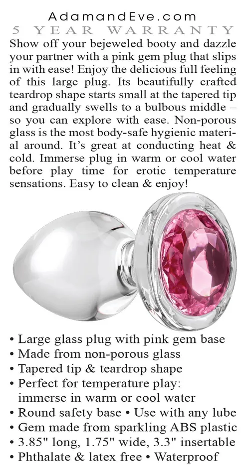 Sale Specials Anal | Pink Gem Glass Plug - Pink