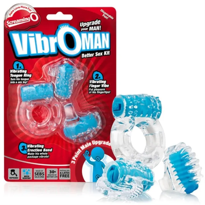 Screaming O Vibro Man - Each - Blue | Screaming O Vibrators