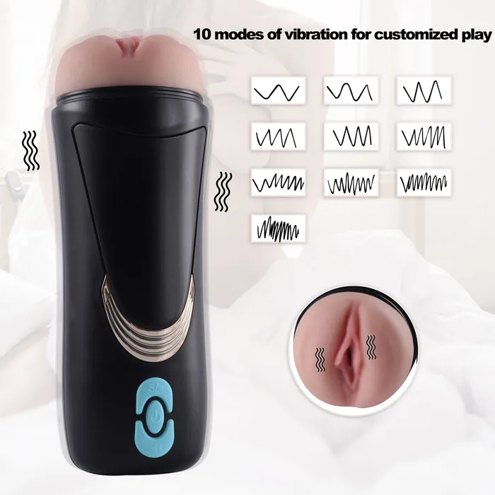 Shaking Masturbator Cup Realistic Textured Pocket Pussy | Playfulsextoy Male Sex Toys