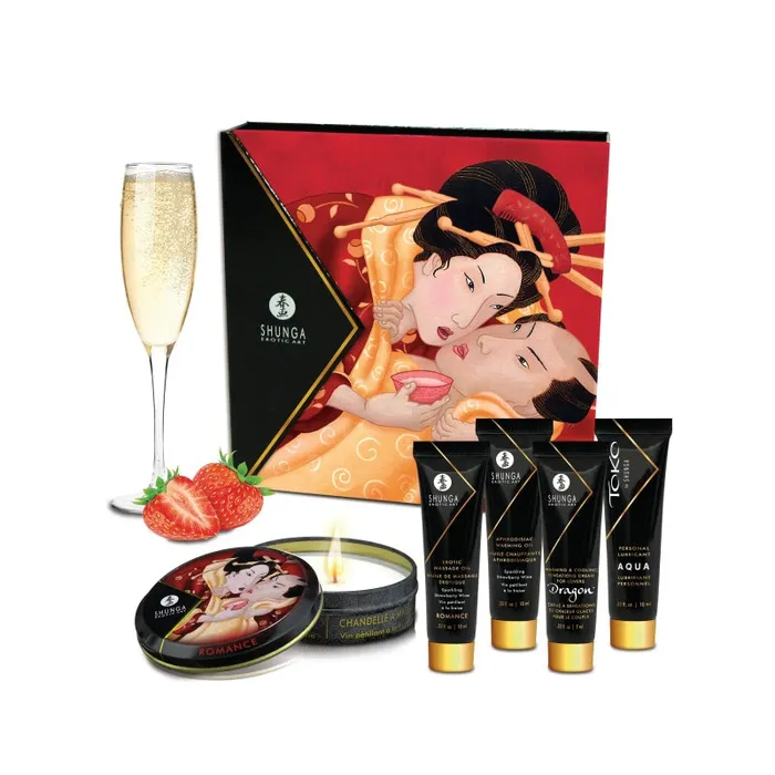 Shunga Anal | Geisha's Secrets Gift Set - Sparkling Strawberry  Wine