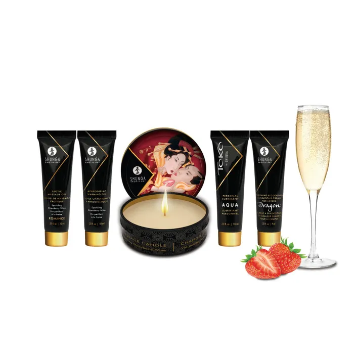 Shunga Anal | Geisha's Secrets Gift Set - Sparkling Strawberry  Wine