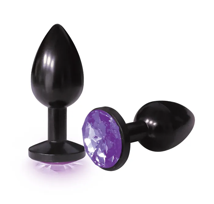 The 9s the Silver Starter Anodized Bejeweled Stainless Steel Plug Violet Icon Brands Anal