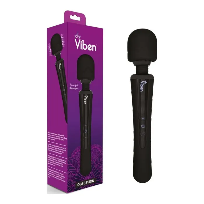 Viben Obsession Rechargeable Wand Massager Black Viben Vibrators