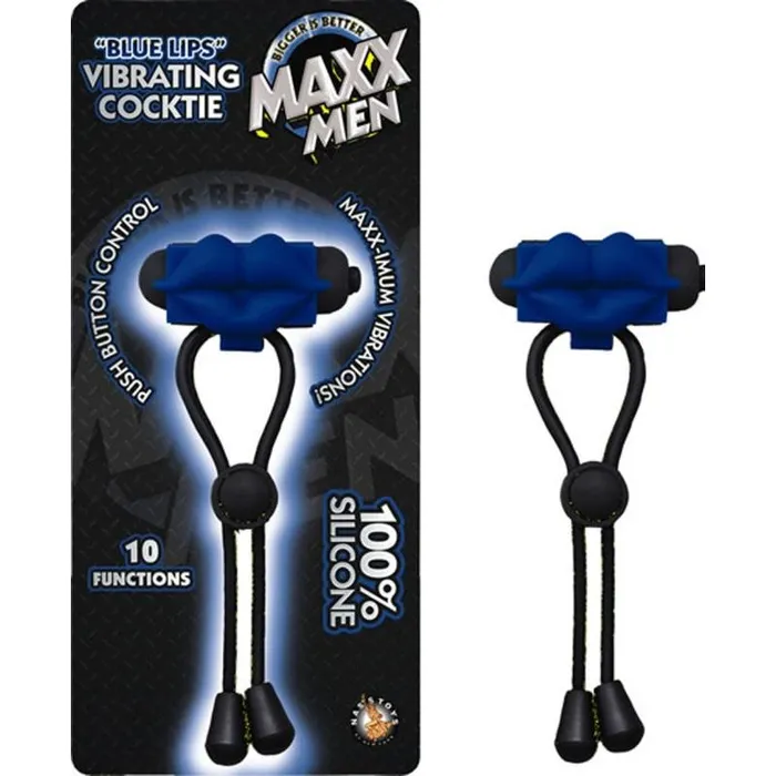 Vibrators Nasstoys Maxx Men Blue Lips Vibrating Cocktie Blue