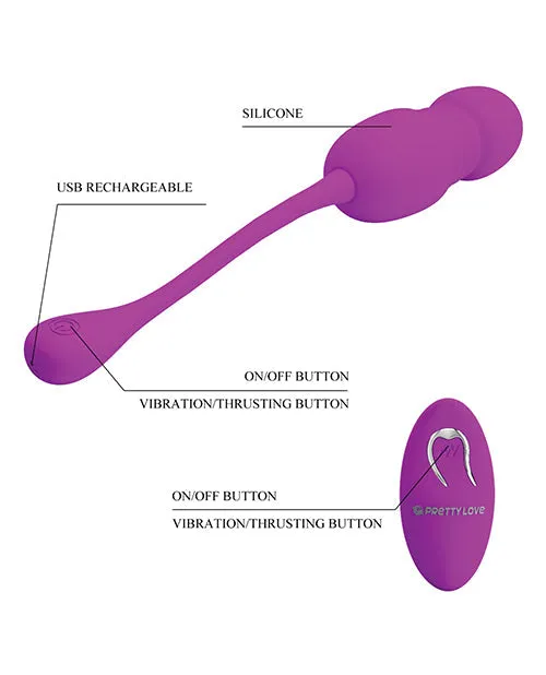 Vibrators | Pretty Love Callieri Remote Thrusting Egg - Fuchsia - Liaoyang Baile Health Care Produ