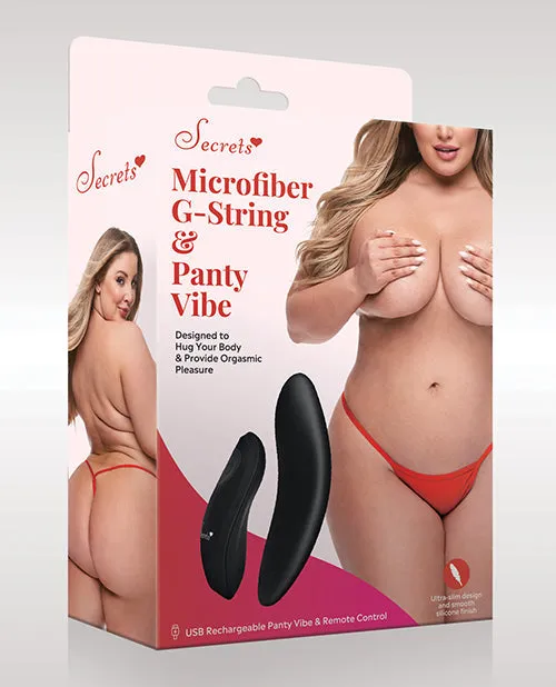 Vibrators Secrets Microfiber Gstring Panty Vibrator Red Xgen