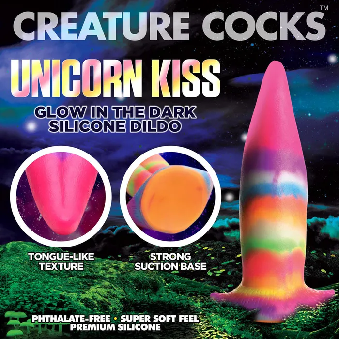 XR Brands Dildos | Creature Cocks Unicorn Kiss Silicone Dildo-(ah100)