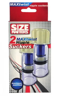 XR Brands Female Sex Toys | Size Matters 2 Max Twist Nipple Suckers