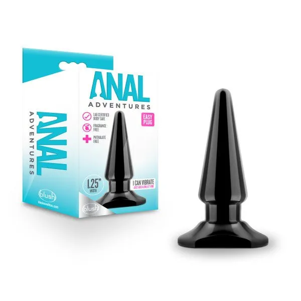 Anal Adventures Easy Plug Black 101 cm 4 Butt Plug Blush Novelties Anal