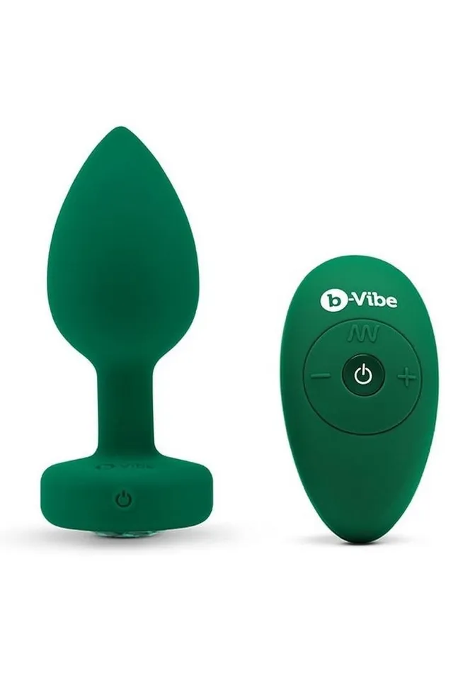 bVibe Male Sex Toys BVibe Vibrating Jewel Plug Rechargeable Silicone Anal Plug with Remote