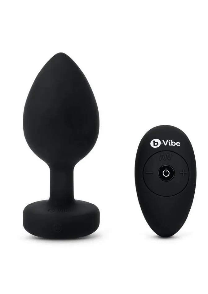 bVibe Male Sex Toys BVibe Vibrating Jewel Plug Rechargeable Silicone Anal Plug with Remote