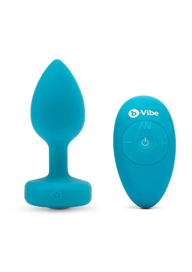 bVibe Male Sex Toys BVibe Vibrating Jewel Plug Rechargeable Silicone Anal Plug with Remote