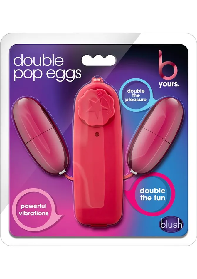 B Yours Double Pop Eggs with Remote Control Cerise B Yours Female Sex Toys