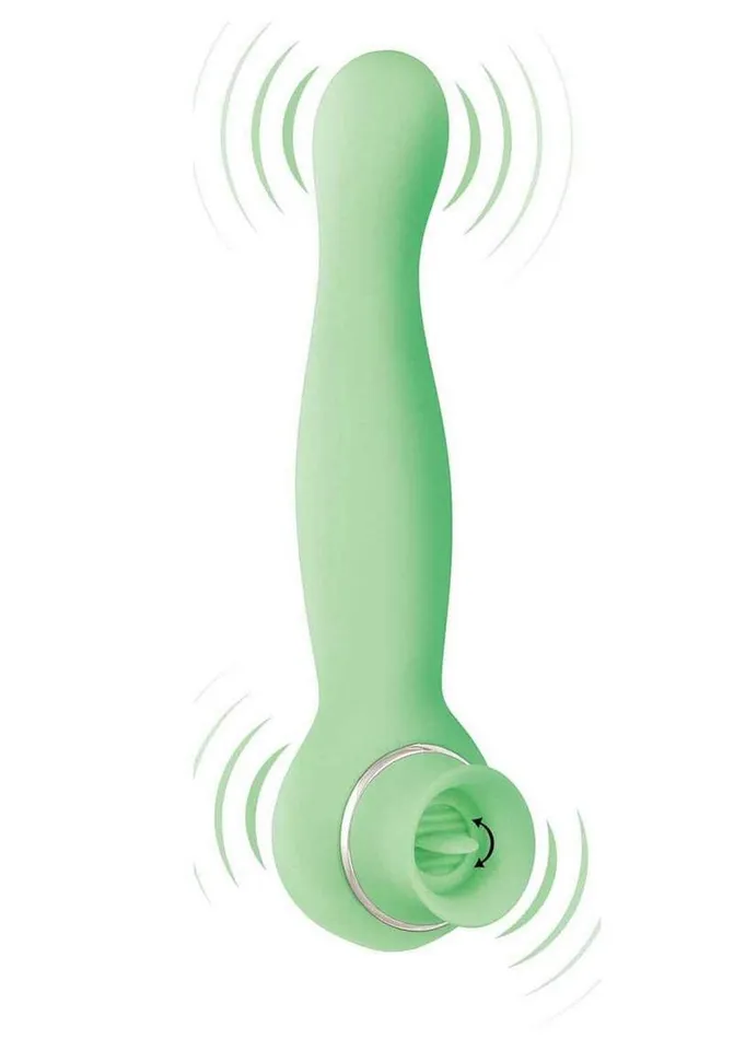 Blaze Luscious Licker Rechargeable Silicone Dual End Vibrator Blaze Female Sex Toys