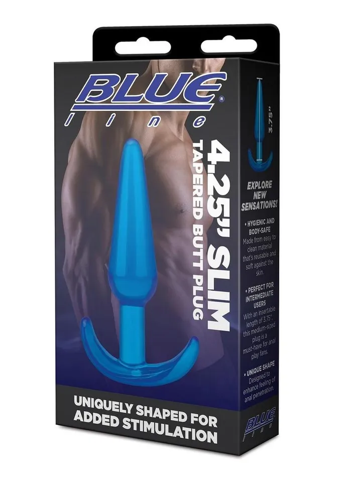 Blue Line CandB Gear Anal Blue Line Slim Tapered Butt Plug