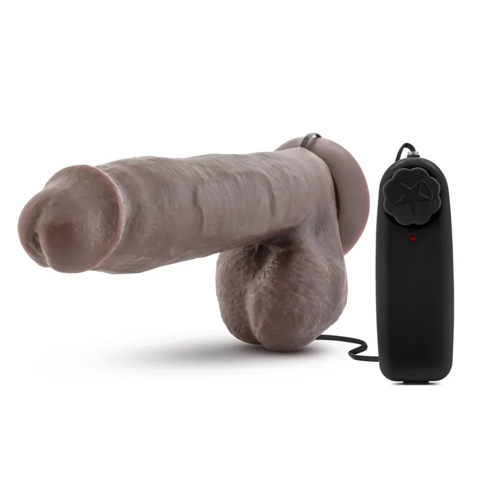 Blush Novelties X5 Plus 8 Vibrating Realistic Cock Chocolate Female Sex Toys