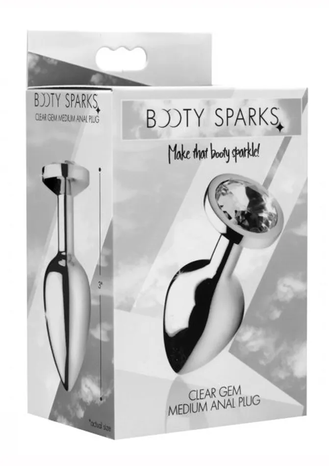 Booty Sparks Clear Gem Medium Anal Plug Booty Sparks Anal