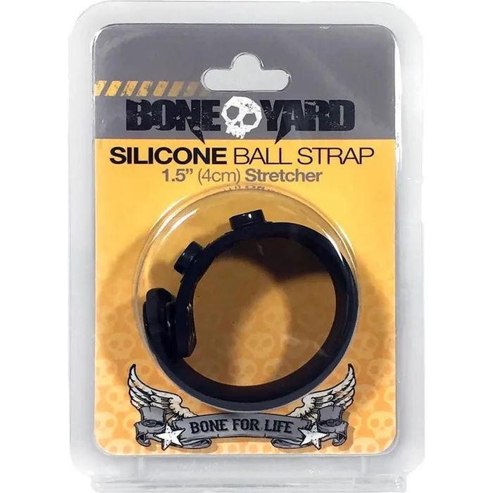 C1 Releasing Anal Boneyard Silicone Ball Strap Black