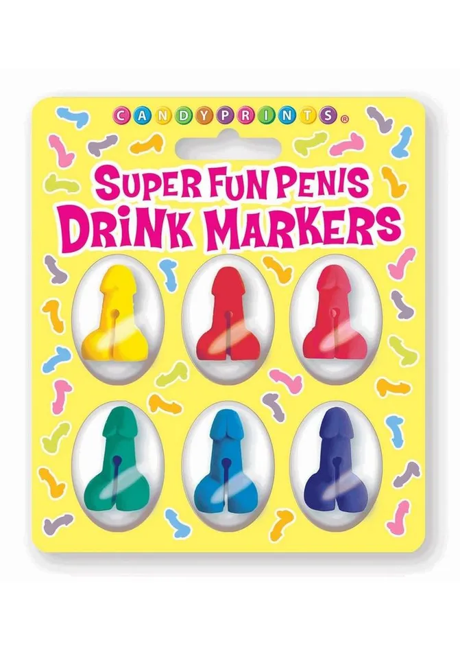 Candyprints Party Candyprints Super Fun Penis Cocktail Markers Male Sex Toys