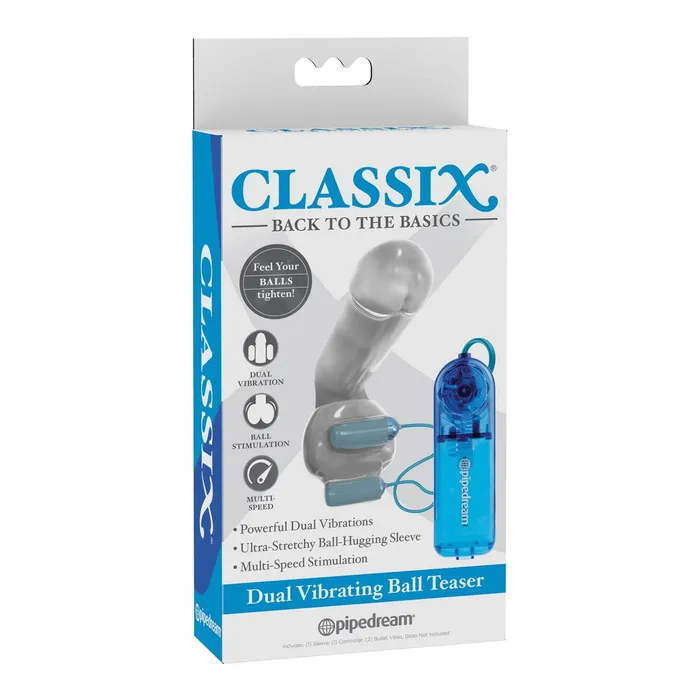 Classix Dual Vibrating Ball Teaser Blueclear Pipedream Vibrators