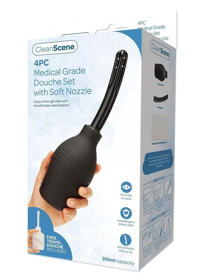 CleanScene Male Sex Toys Cleanscene Medical Grade Douche Set with Soft Nozzle