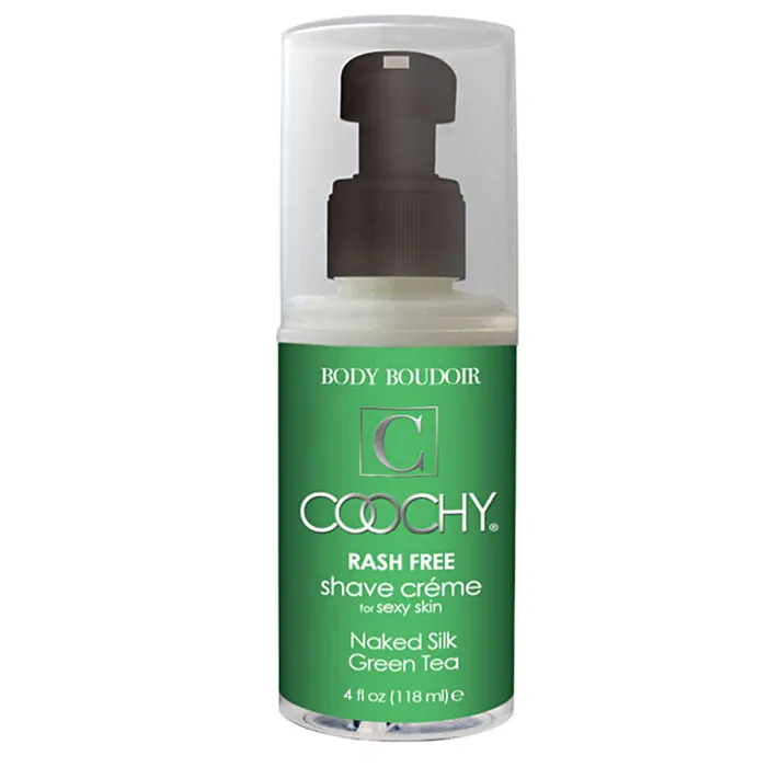 Coochy Shave Cream Green Tea 4oz Classic Erotica Vibrators