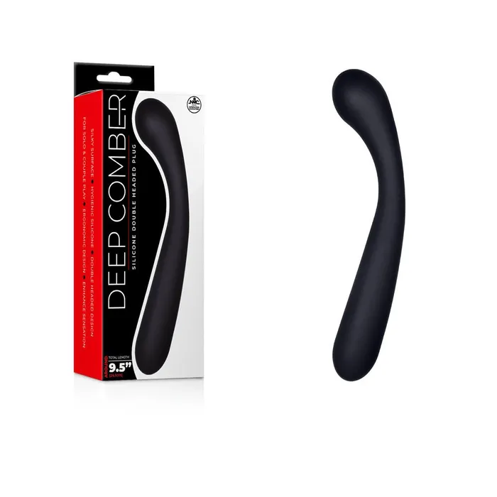 Dildos Excellent Power Deep Comber Black 24 cm Silicone Double Dildo