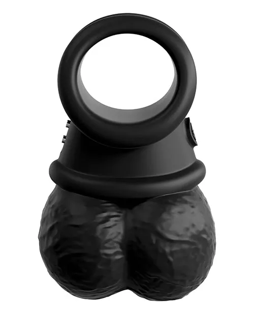 Dildos King Cock Elite The Crown Jewels Vibrating Swinging Balls Black Pipedream Products