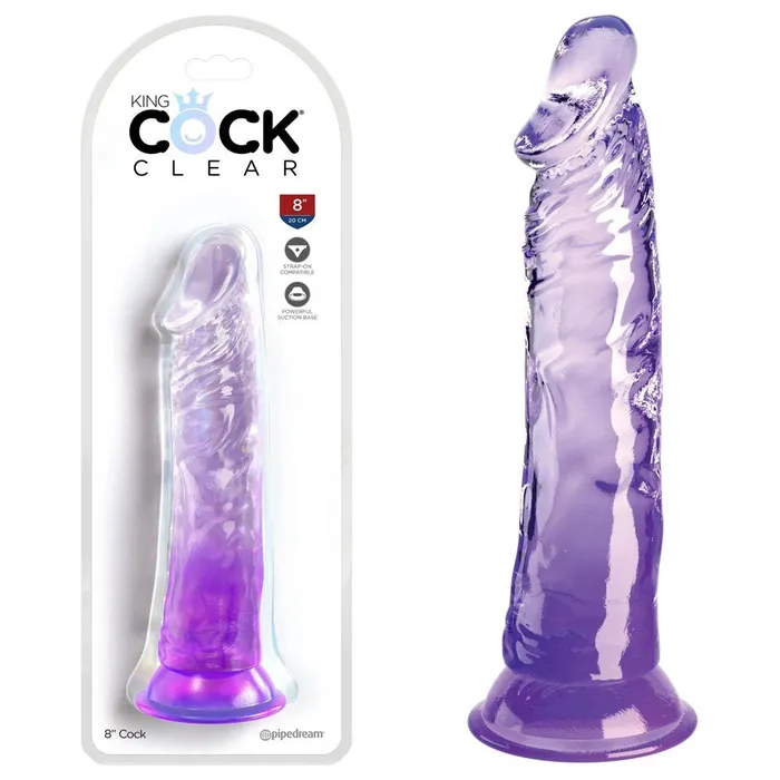 Dildos Pipedream King Cock Clear 8 Cock Purple