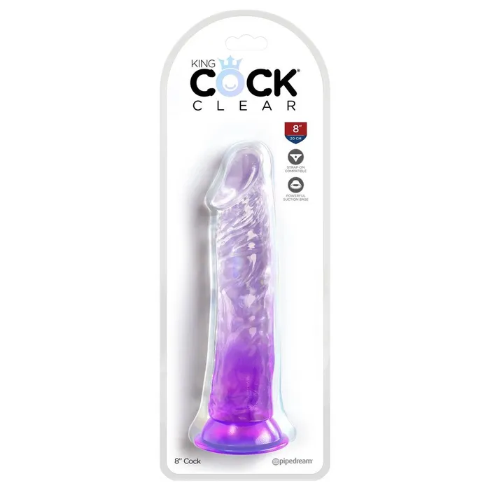 Dildos Pipedream King Cock Clear 8 Cock Purple