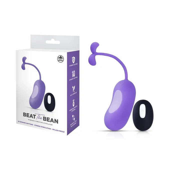 Excellent Power Female Sex Toys Beat The Bean Purple USB Rechargeable Vibrating Egg with Wireless Remote