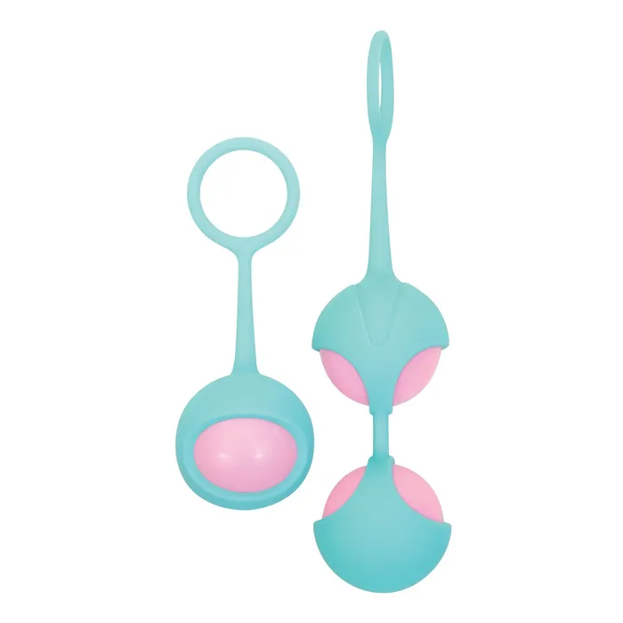 Female Sex Toys Adam Eve Eves Kegel Training Set PinkTeal Curve Toys