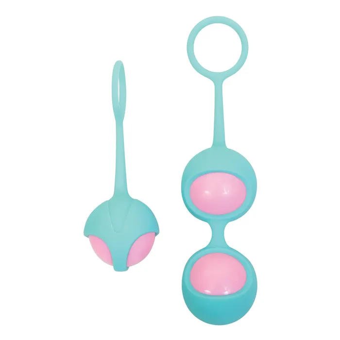 Female Sex Toys Adam Eve Eves Kegel Training Set PinkTeal Curve Toys