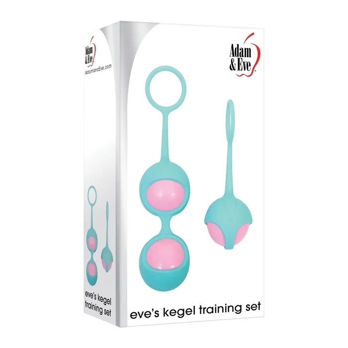 Female Sex Toys Adam Eve Eves Kegel Training Set PinkTeal Curve Toys