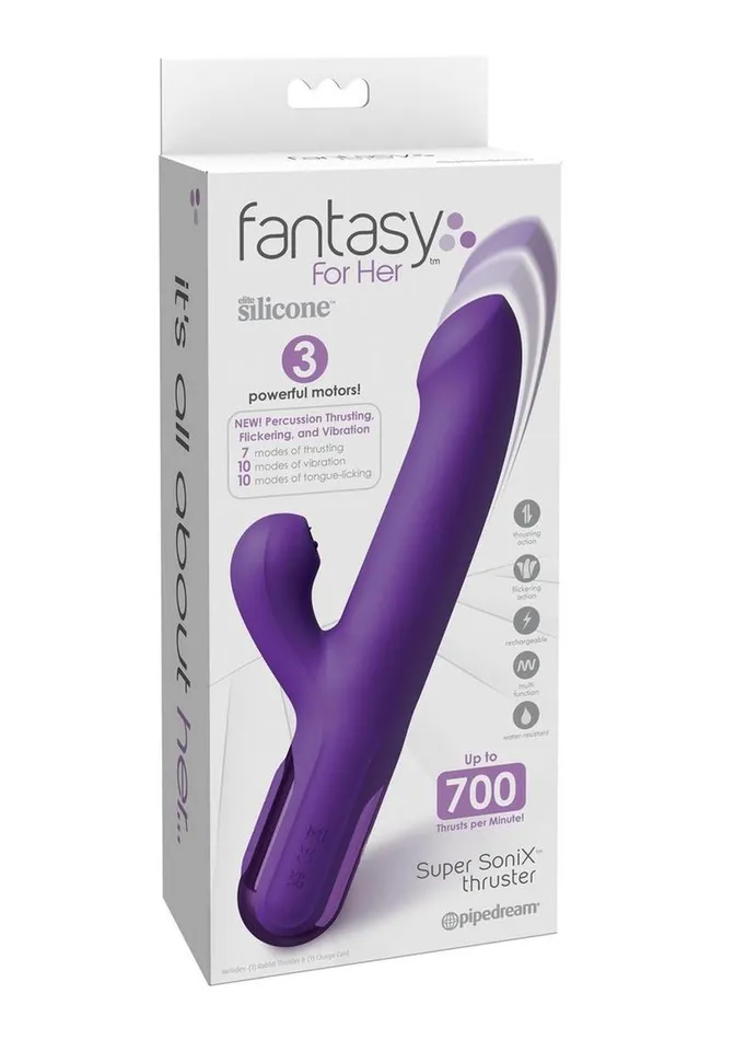 Female Sex Toys Fantasy For Her Fantasy For Her Super Sonix Rechargeable Silicone Rabbit Vibrator