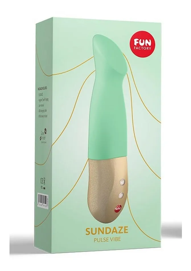 Female Sex Toys Fun Factory Sundaze Silicone Dual Stimulating Vibrator Pistachio