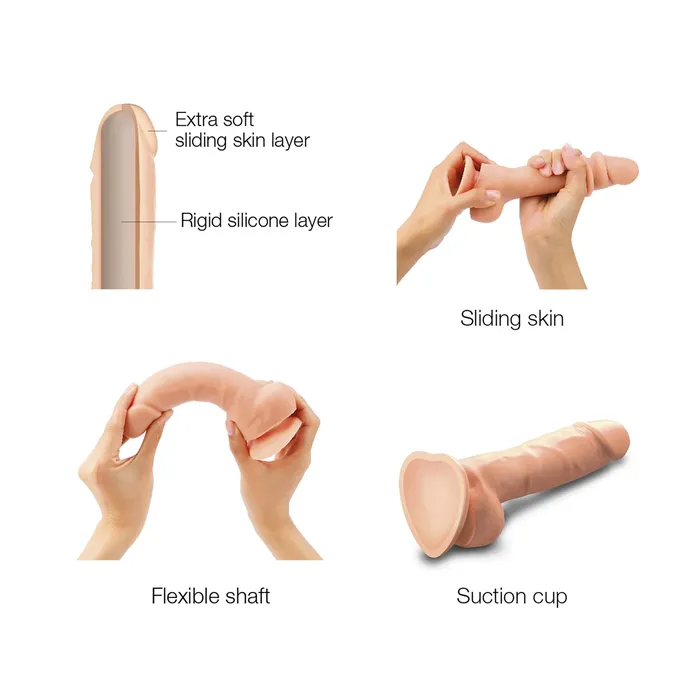 Female Sex Toys Sliding Skin Dildo by StrapOnMe StrapOnMe