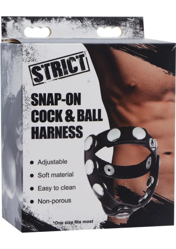 Female Sex Toys STRICT Strict SnapOn Cock and Ball Harness