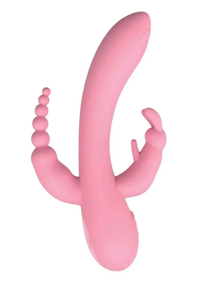 Female Sex Toys The Beat Trifecta Rechargeable Silicone Multifunction Rabbit Vibrator The Beat