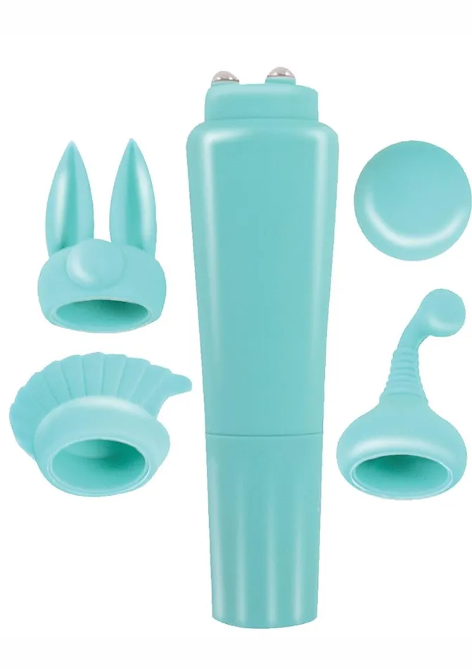 Intense Clit Teaser Kit Mini Vibrator with Silicone Attachments Intense Female Sex Toys