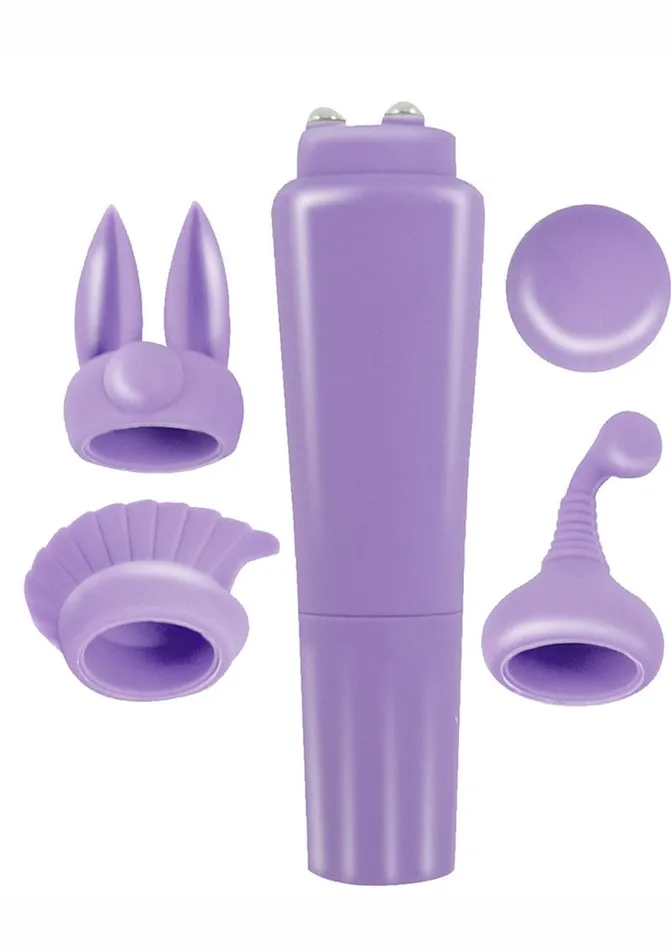 Intense Clit Teaser Kit Mini Vibrator with Silicone Attachments Intense Female Sex Toys