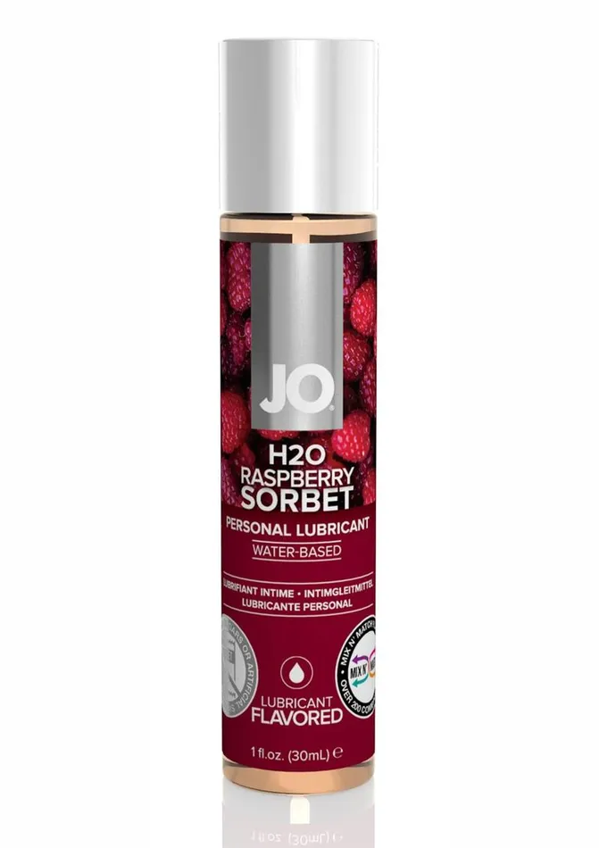 JO H2o Water Based Flavored Lubricant Raspberry Sorbet System JO Lubricants