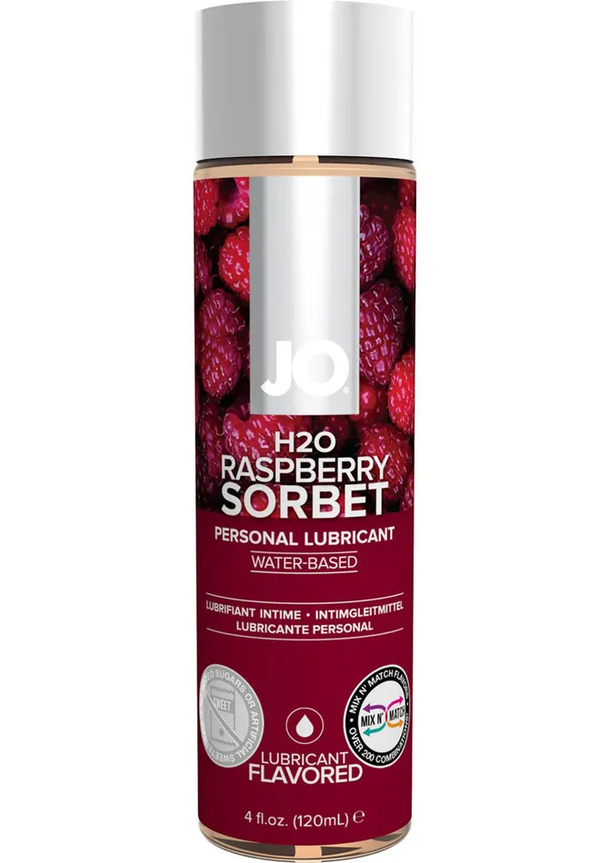 JO H2o Water Based Flavored Lubricant Raspberry Sorbet System JO Lubricants