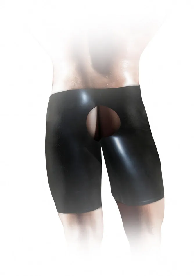 Latex Unisex Fisting Short Black LXL Shots Fist It Anal