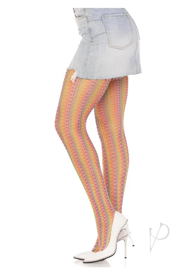 Leg Avenue Leg Aventue Rainbow Crochet Net Tights Anal