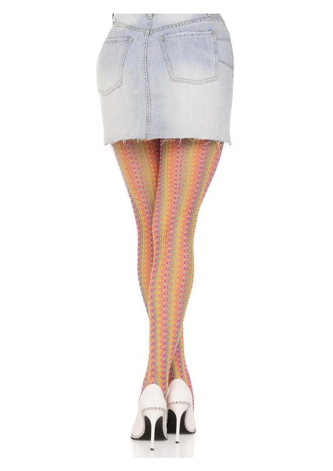 Leg Avenue Leg Aventue Rainbow Crochet Net Tights Anal