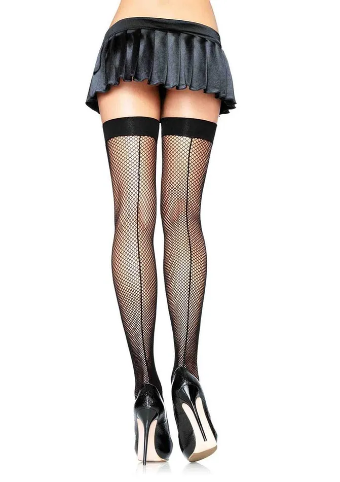 Leg Avenue Male Sex Toys Leg Avenue Fishnet Thigh High with Backseam