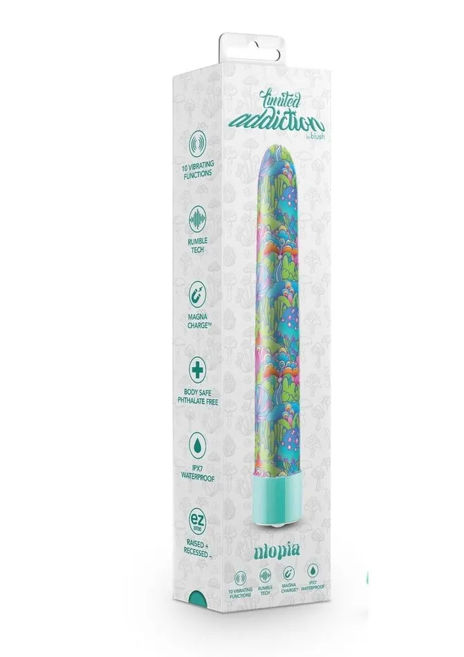 Limited Addiction Vibrators Limited Addiction Utopia Rechargeable Slimline Vibrator