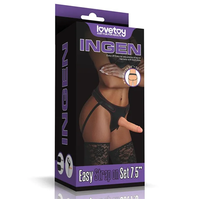 Lovetoy Female Sex Toys Ingen Easy StrapOn Set Flesh 19 cm 75 StrapOn